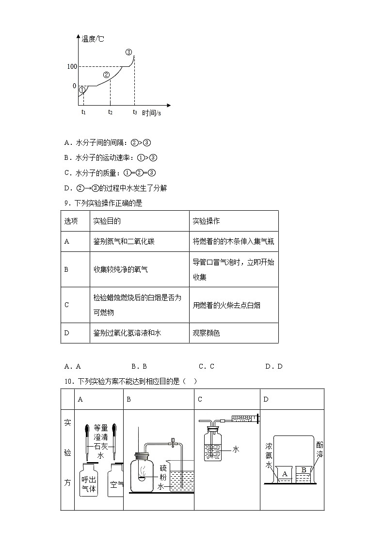 2020-2021学年福建省厦门市思明区双十中学九年级上学期期中化学试题（含答案与解析）第3页