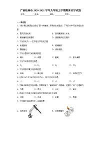 2020-2021学年广西桂林市九年级上学期期末化学试题（含答案与解析）