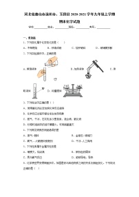 2020-2021学年河北省唐山市滦州市、玉田县九年级上学期期末化学试题（含答案与解析）