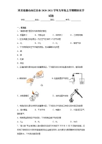 2020-2021学年河北省唐山市迁安市九年级上学期期末化学试题（含答案与解析）