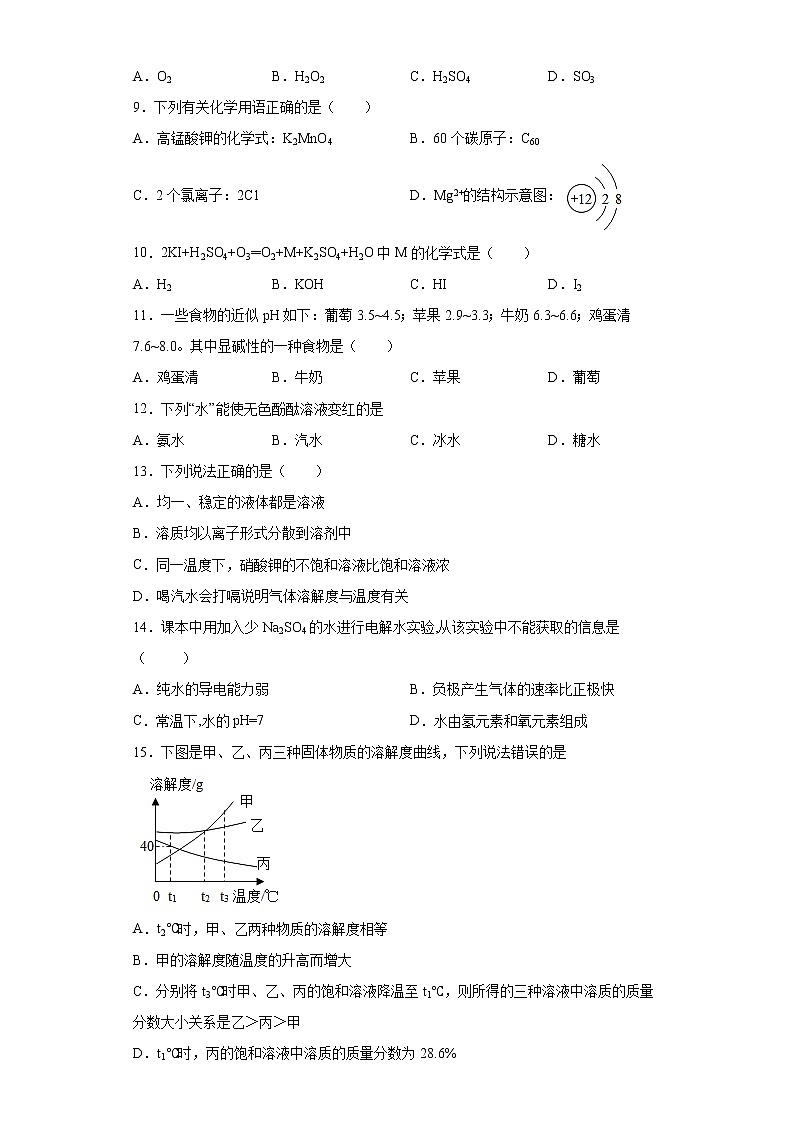 2020-2021学年河北省唐山市遵化市九年级上学期期末化学试题（含答案与解析）第2页