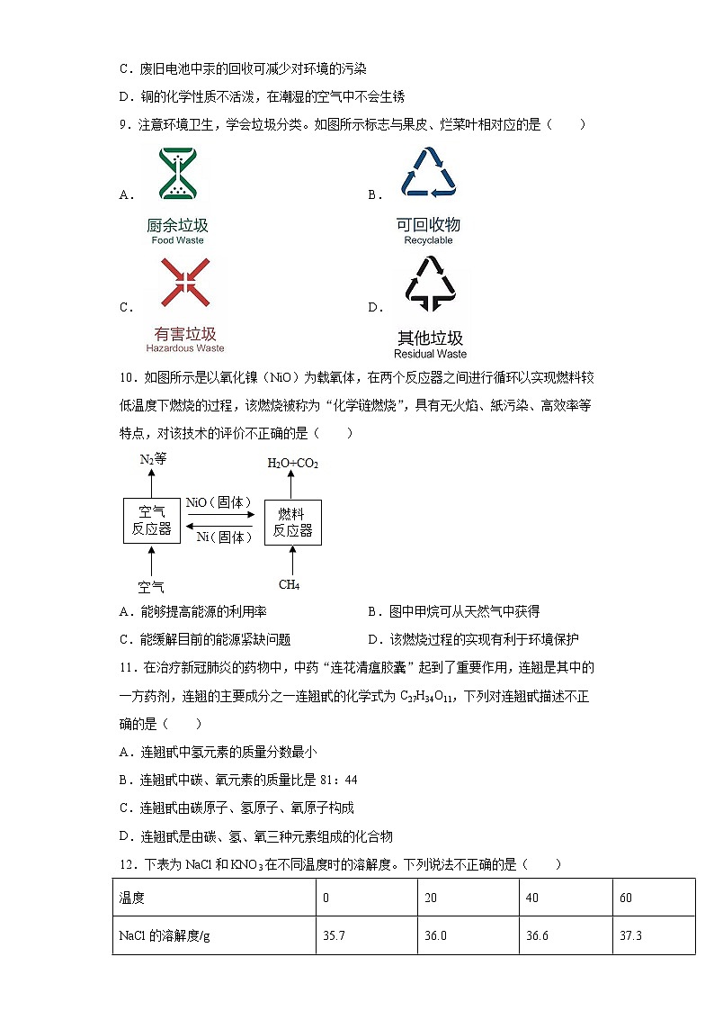 2020-2021学年河北省廊坊市霸州市九年级上学期期末化学试题（含答案与解析）第3页