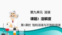 人教版九年级下册第九单元  溶液课题2 溶解度授课课件ppt