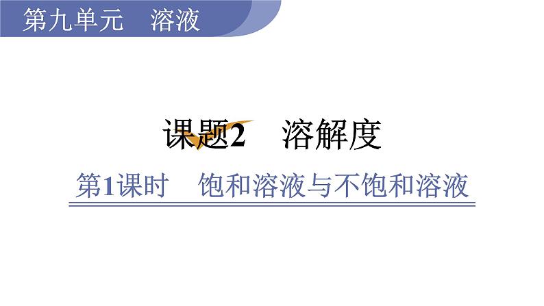 人教版九年级化学下册 9.2.1饱和溶液与不饱和溶液 课件01