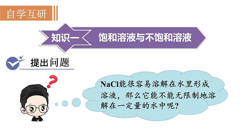 人教版九年级化学下册 9.2.1饱和溶液与不饱和溶液 课件03