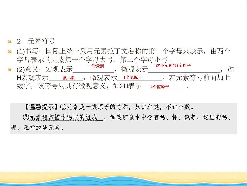 遵义专用中考化学一轮复习第3章物质构成的奥秘课时2组成物质的化学元素物质组成的表示课件03