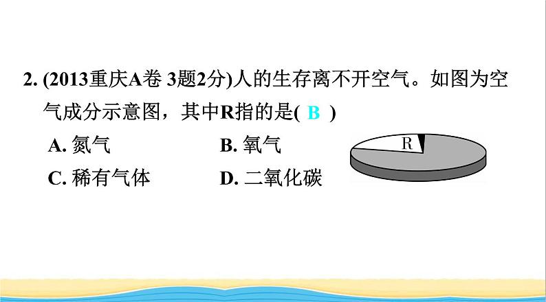 中考化学总复习一轮复习第一单元常见的物质第1讲空气氧气课件第3页