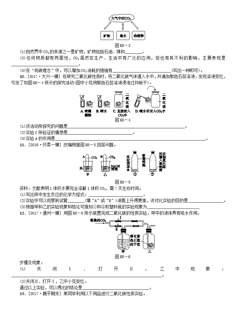 北京专版中考化学基础复习课时训练六碳和碳的氧化物练习第2页