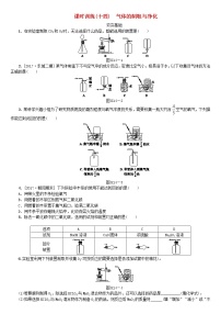 北京专版中考化学基础复习课时训练十四气体的制取与净化练习