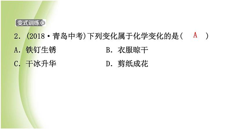 山东省滨州市中考化学一轮复习第一单元走进化学殿堂课件第8页