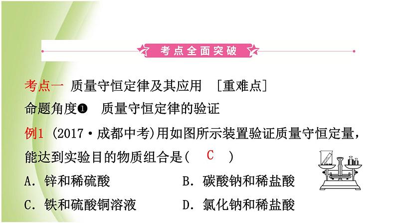 山东省滨州市中考化学一轮复习第五单元定量研究化学反应课件02