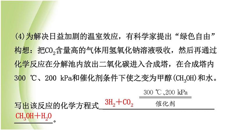 山东省滨州市中考化学一轮复习第六单元燃料与燃烧第2课时大自然中的二氧化碳课件第8页