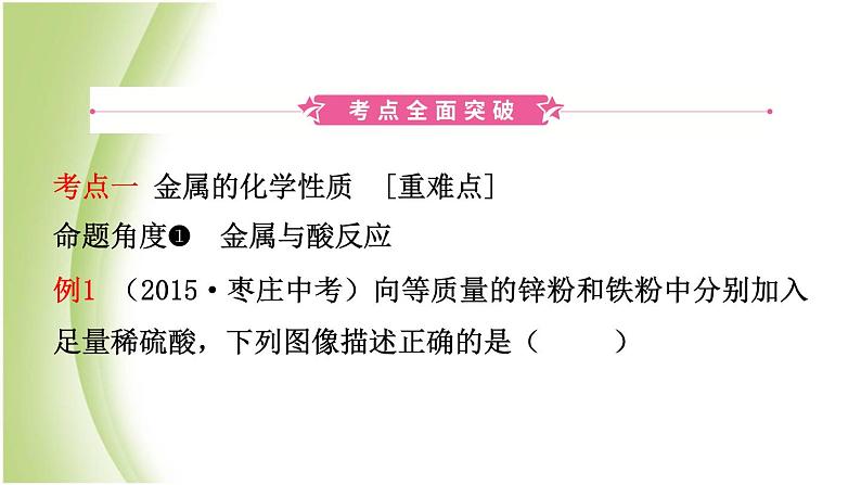 山东省滨州市中考化学一轮复习第九单元金属第2课时金属的化学性质课件02