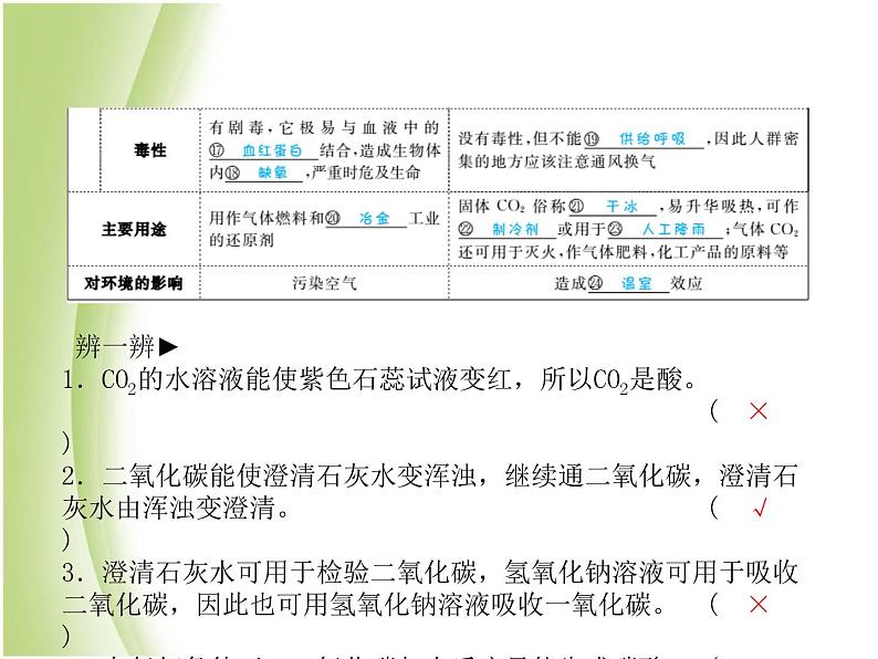 青岛专版中考化学总复习第一部分主题二碳和碳的化合物课件鲁教版第8页