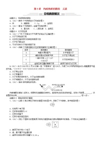 中考化学一轮复习主题二物质构成的奥秘第9讲构成物质的微粒元素练习