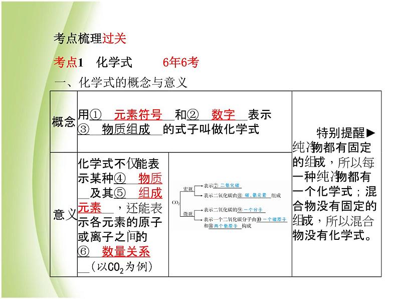 青岛专版中考化学总复习第一部分主题九化学式与化合价课件鲁教版第3页