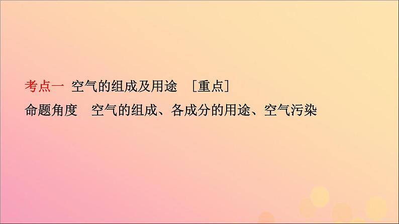 山东专版中考化学总复习第四讲我们周围的空气课件五四制02