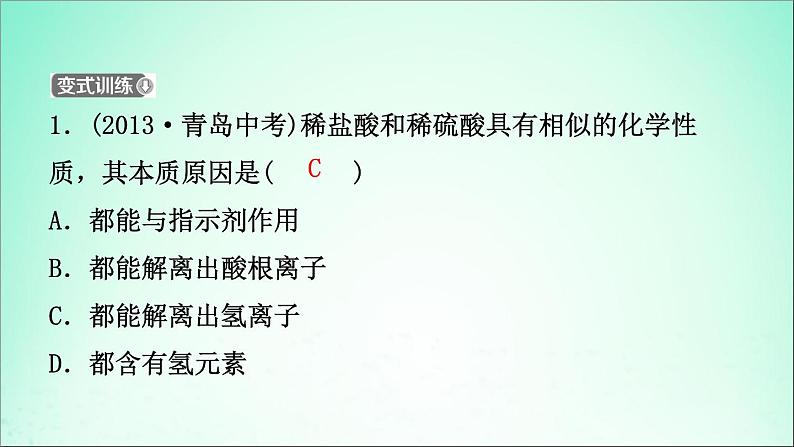 山东专版中考化学总复习第八讲常见的酸和碱第1课时酸和碱课件五四制第8页