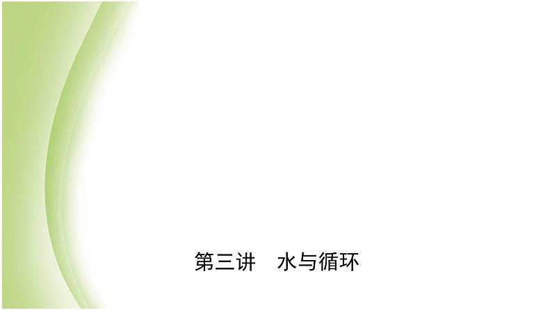 山东省济南市中考化学总复习第三讲水与循环课件第1页