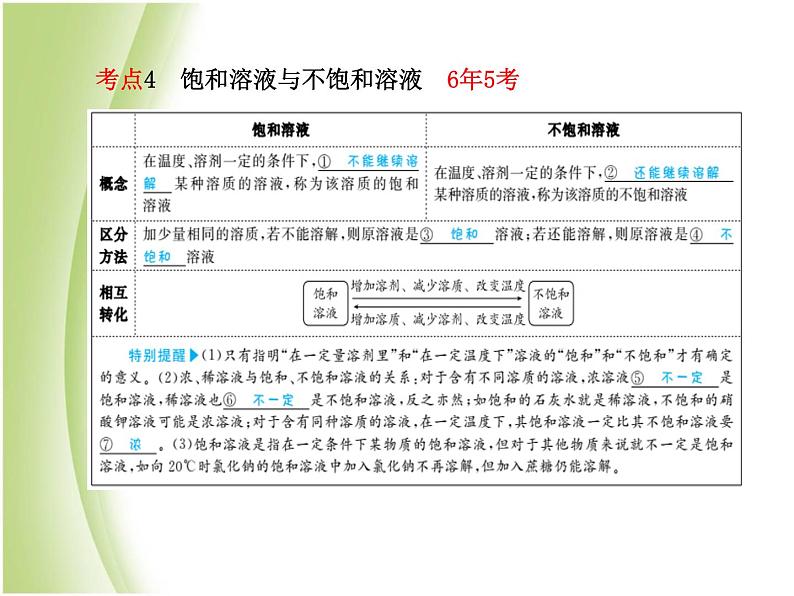 青岛专版中考化学总复习第一部分主题四溶液课件鲁教版第7页