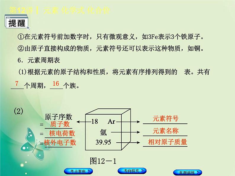 河北专版中考化学复习第12课时元素化学式化合价课件第4页