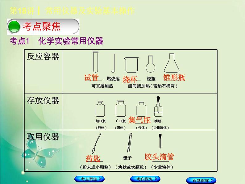 河北专版中考化学复习第18课时常用仪器及实验基本操作课件02