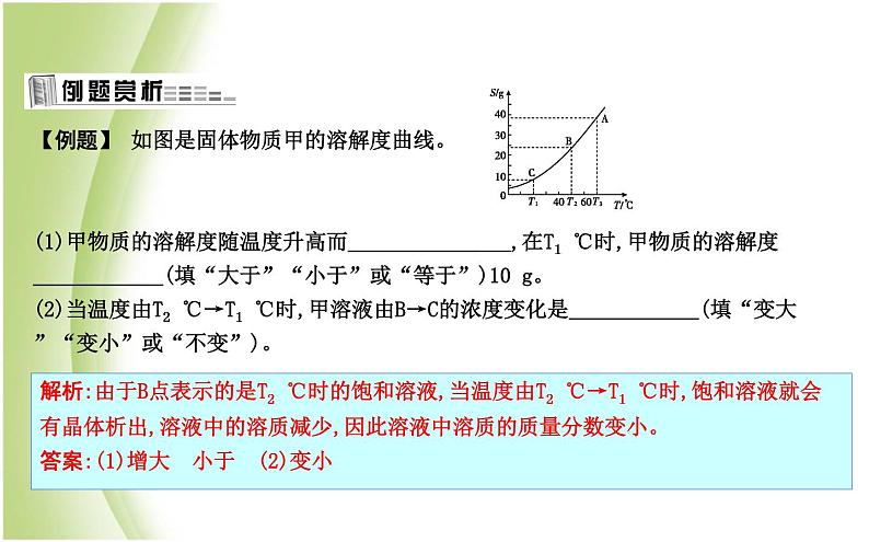 九年级化学下册第6章溶解现象第3节物质的溶解性第2课时物质溶解性的定量表示课件沪教版第3页