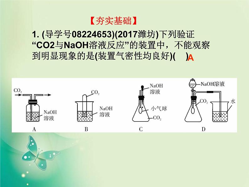 广东专版中考化学复习第一部分身边的化学物质第七节常见的碱作业课件02