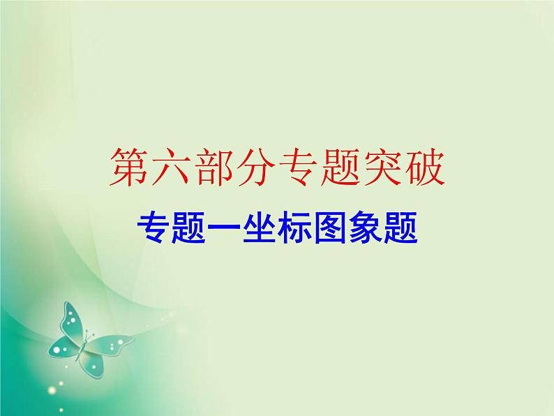 广东专版中考化学复习第六部分专题突破专题一坐标图象题作业课件第1页