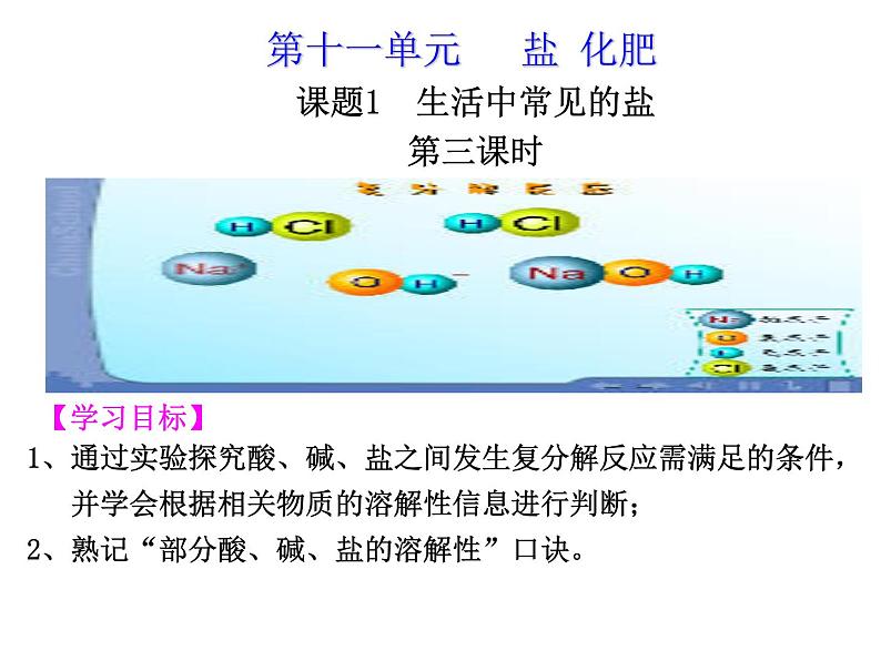 课题1 生活中常见的盐（13.3.3第三课时）课件PPT第1页