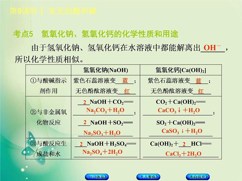 北京专版中考化学基础复习三身边的化学物质第9课时常见的酸和碱课件08