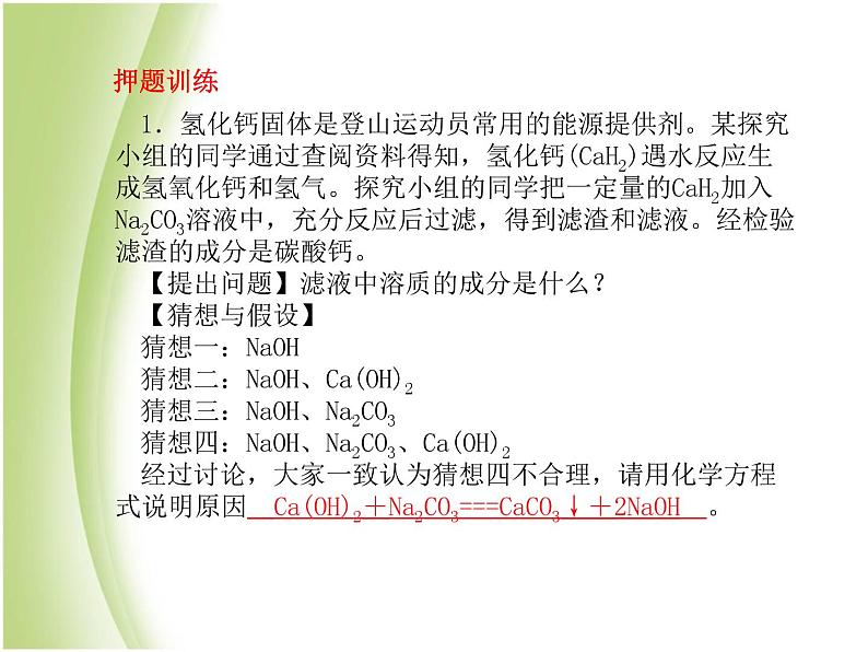 菏泽专版中考化学总复习第二部分专题复习高分保障专题4科学探究题课件新人教版第7页