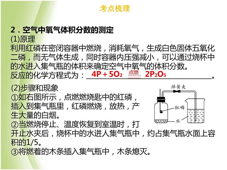 广东专版中考化学总复习第三部分身边的化学物质第7考点空气氧气课件第8页