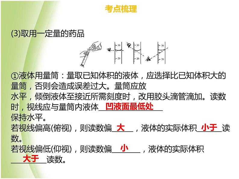 广东专版中考化学总复习第五部分基本的实验技能第17考点基本仪器及实验基本操作课件第8页