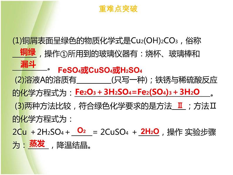 广东专版中考化学总复习第六部分专题复习专题三工艺流程题课件06