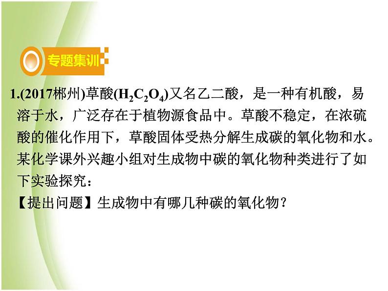 湖南省中考化学复习突破专题九综合题课件第5页