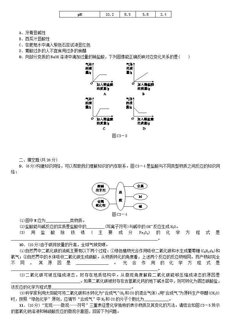 中考化学复习阶段训练三练习新版鲁教版第2页
