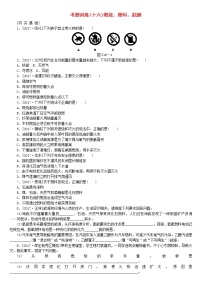 河北专版中考化学复习考题训练十六燃烧燃料能源