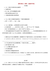 湖南省中考化学复习课时训练15燃料能源和环境练习