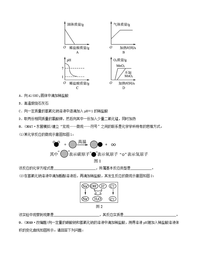 山东诗营市初中化学学业水平考试总复习第十单元酸和碱第2课时溶液的酸碱性酸碱中和反应练习03