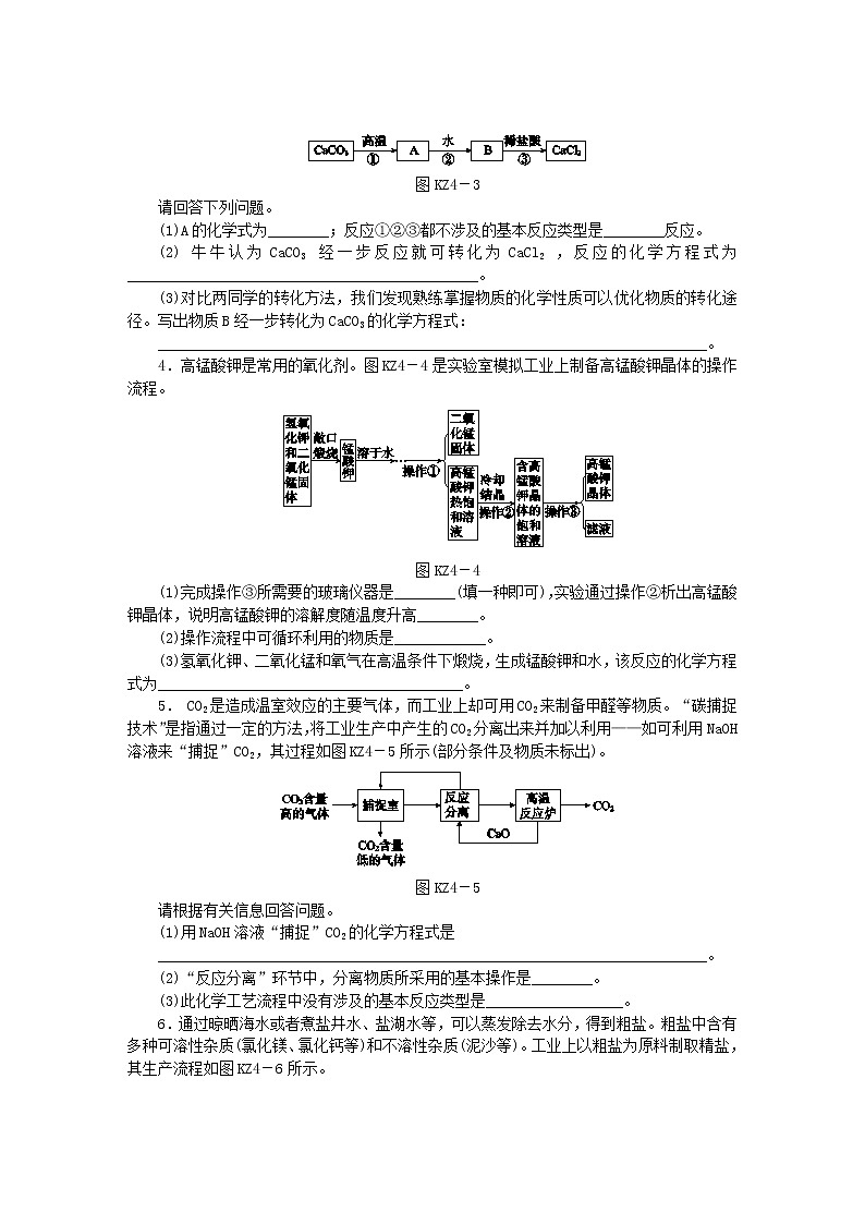 中考化学专题复习题型突破四工艺流程题练习新人教版第2页