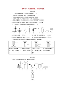 广东省中考化学总复习课时19气体的制取净化与收集练习