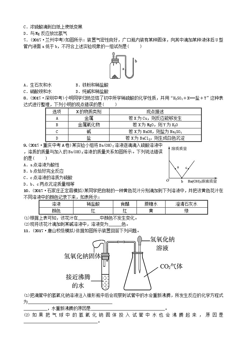 河北省中考化学复习第六讲随堂演练练习第2页