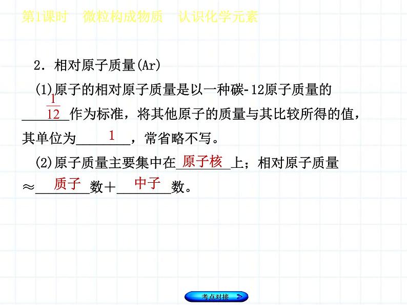 福建省中考化学复习专题一物质构成的奥秘第1课时微粒构成物质认识化学元素课件07