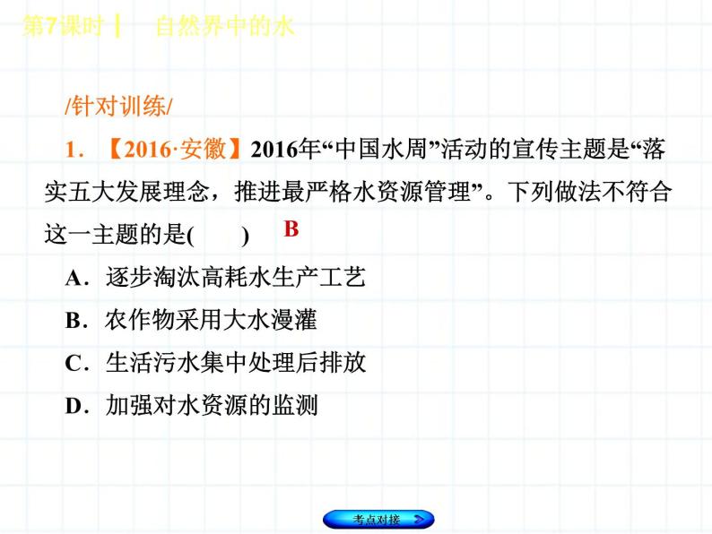 福建省中考化学复习专题三身边的化学物质第7课时自然界中的水课件03