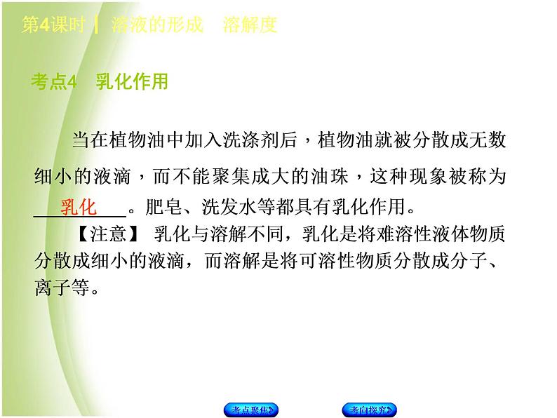 湖南省中考化学复习专题一身边的化学物质第4课时溶液的形成溶解度课件第6页