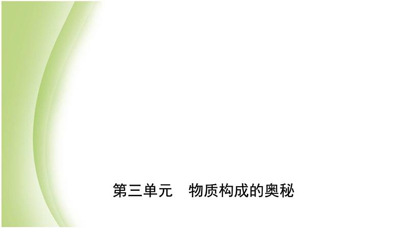 山东诗营市初中化学学业水平考试总复习第三单元物质构成的奥秘课件第1页