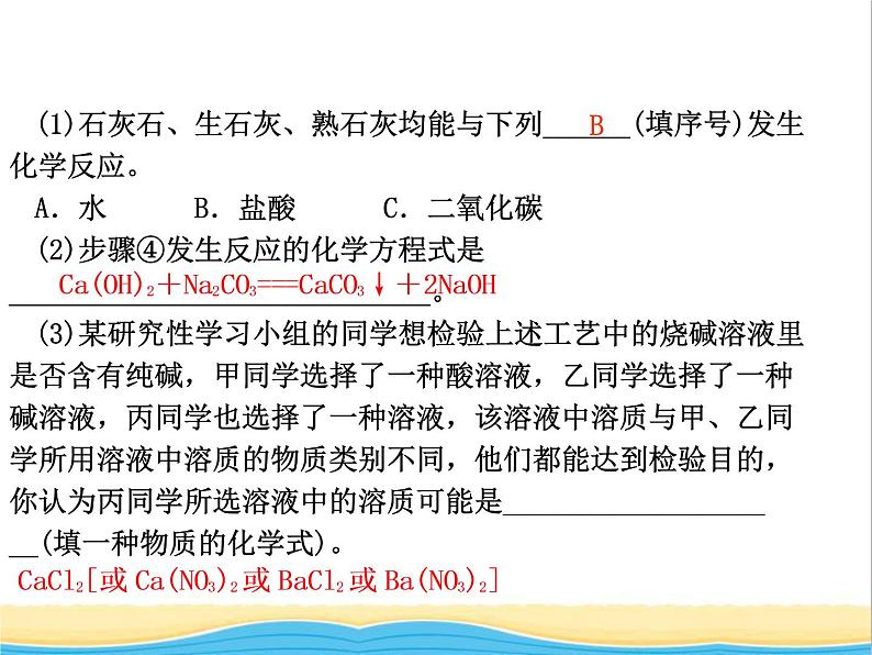 中考化学专题复习题型突破四工艺流程题课件新人教版第8页