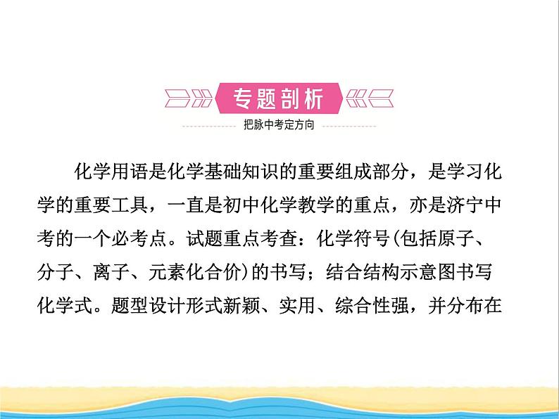 山东省济宁市中考化学复习专题一化学用语课件第2页