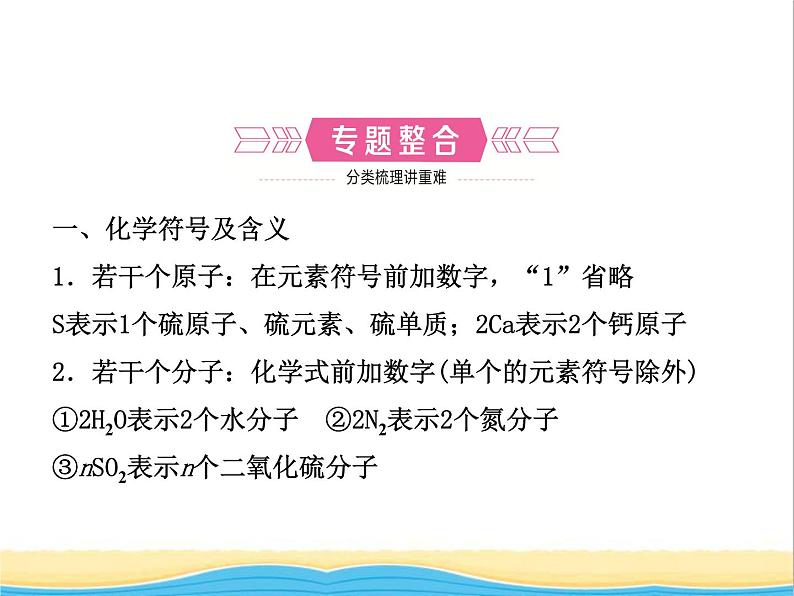 山东省济宁市中考化学复习专题一化学用语课件第4页